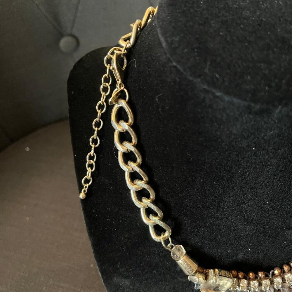 Multi-Stone Necklace With Multipe-Shape Rhineston… - image 2